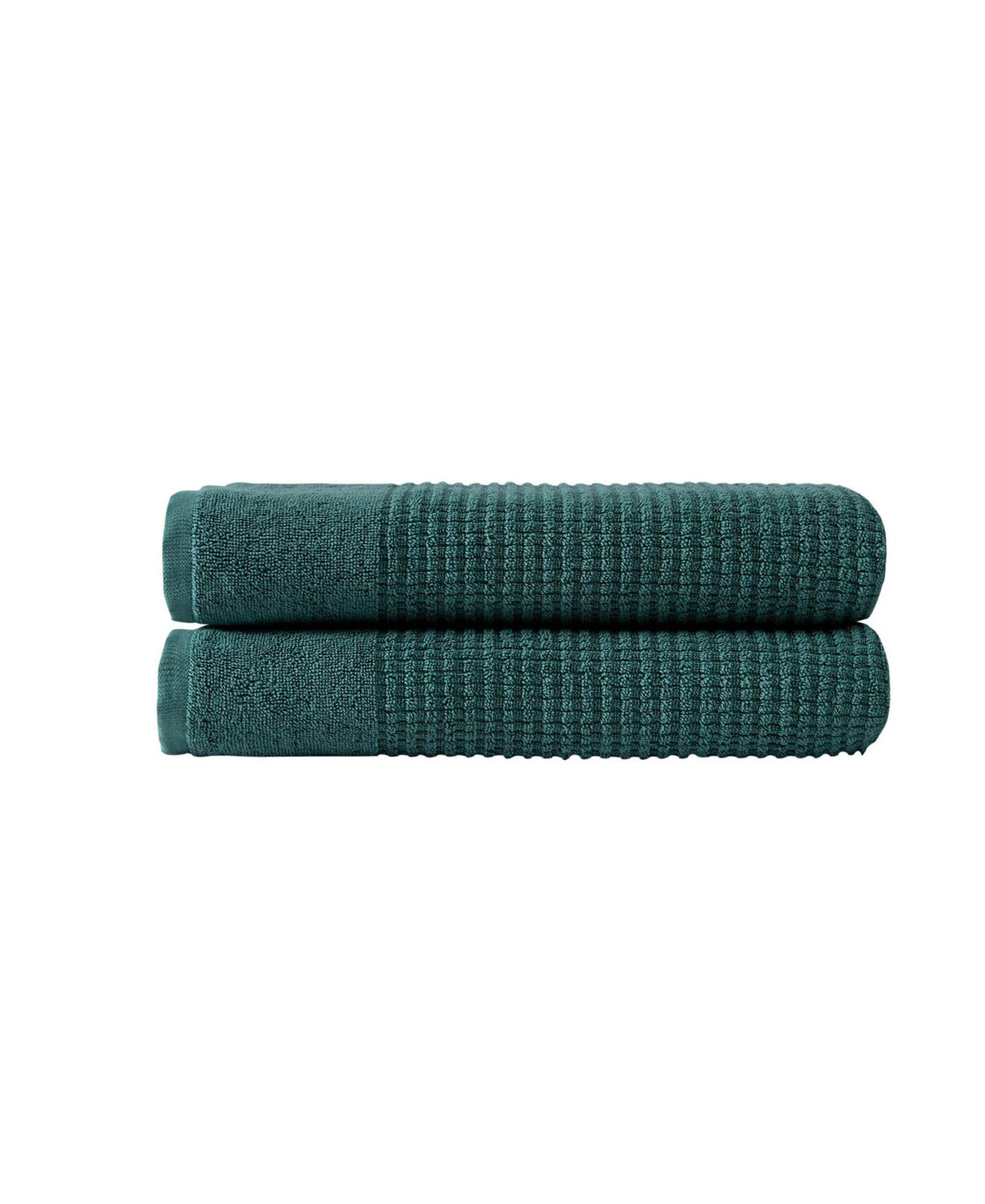 Set of Two Green Polka Dots Turkish Cotton 27" X 54" Bath Towels - HomeRoots - Flyclothing LLC