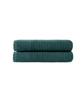 Set of Two Green Polka Dots Turkish Cotton 27" X 54" Bath Towels - HomeRoots - Flyclothing LLC