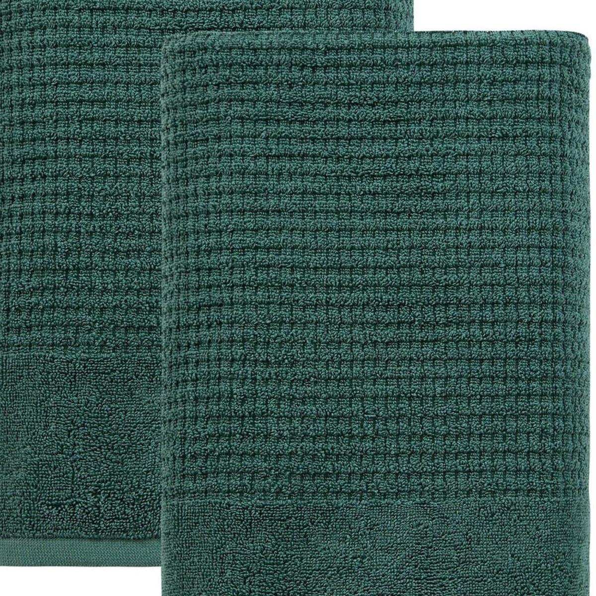 Set of Two Green Polka Dots Turkish Cotton 27" X 54" Bath Towels - HomeRoots - Flyclothing LLC