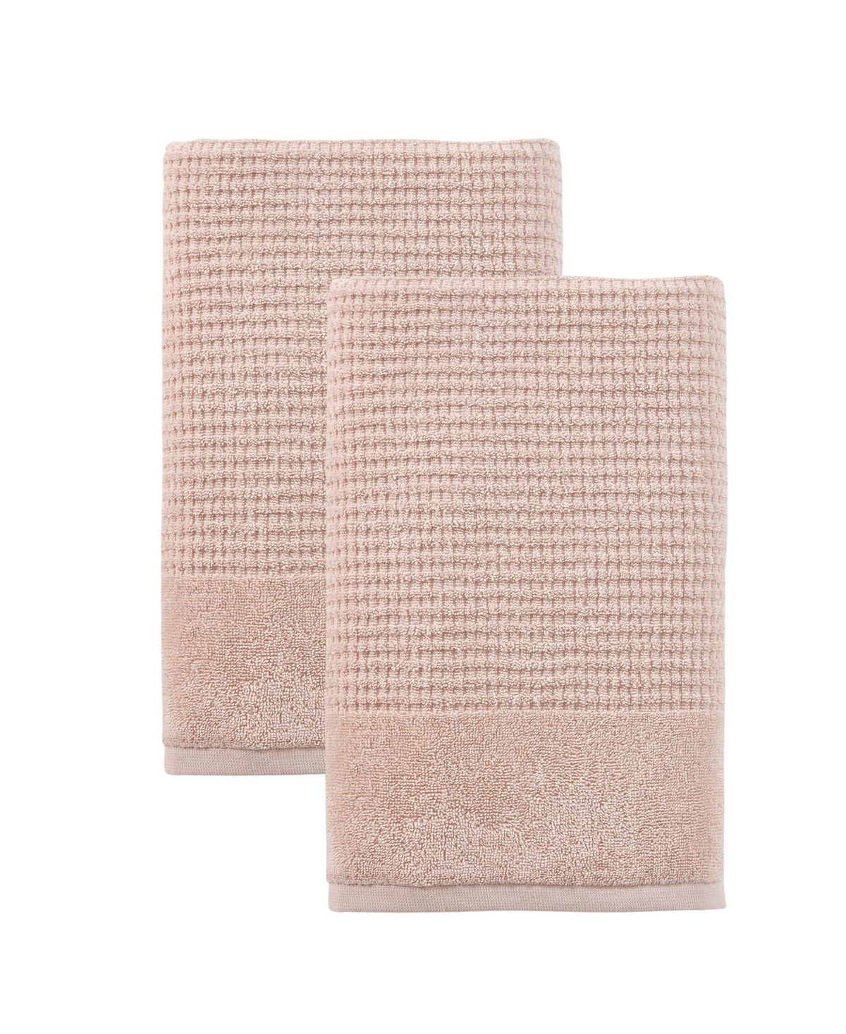 Set of Two Pink Polka Dots Turkish Cotton 27" X 54" Bath Towels - HomeRoots - Flyclothing LLC