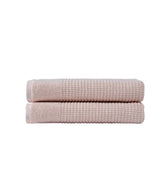 Set of Two Pink Polka Dots Turkish Cotton 27" X 54" Bath Towels - HomeRoots - Flyclothing LLC