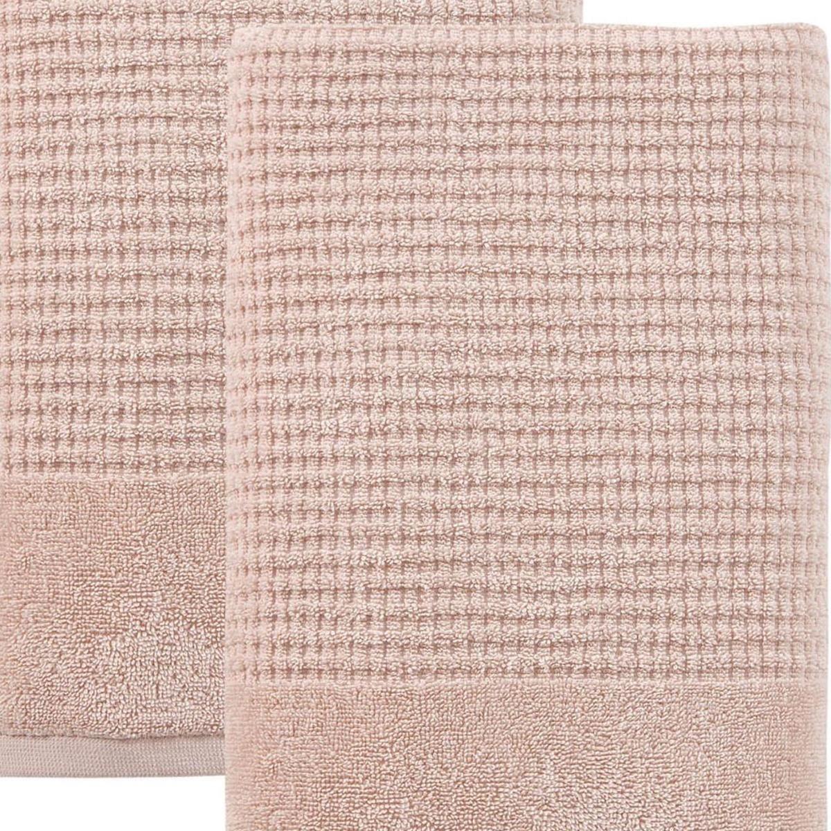 Set of Two Pink Polka Dots Turkish Cotton 27" X 54" Bath Towels - HomeRoots - Flyclothing LLC