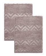 Set of Two Brown Geometric Turkish Cotton 40" X 70" Bath Sheet - HomeRoots - Flyclothing LLC