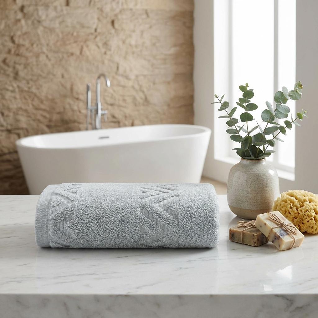 Set of Two Aqua Geometric Turkish Cotton 16" X 30" Hand Towels - HomeRoots - Flyclothing LLC