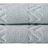 Set of Two Aqua Geometric Turkish Cotton 16" X 30" Hand Towels - HomeRoots - Flyclothing LLC