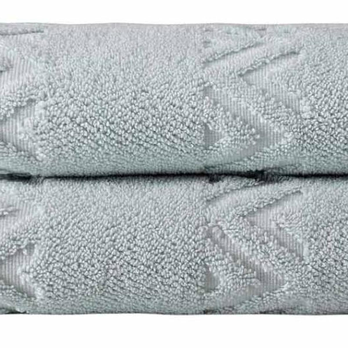 Set of Two Aqua Geometric Turkish Cotton 16" X 30" Hand Towels - HomeRoots - Flyclothing LLC