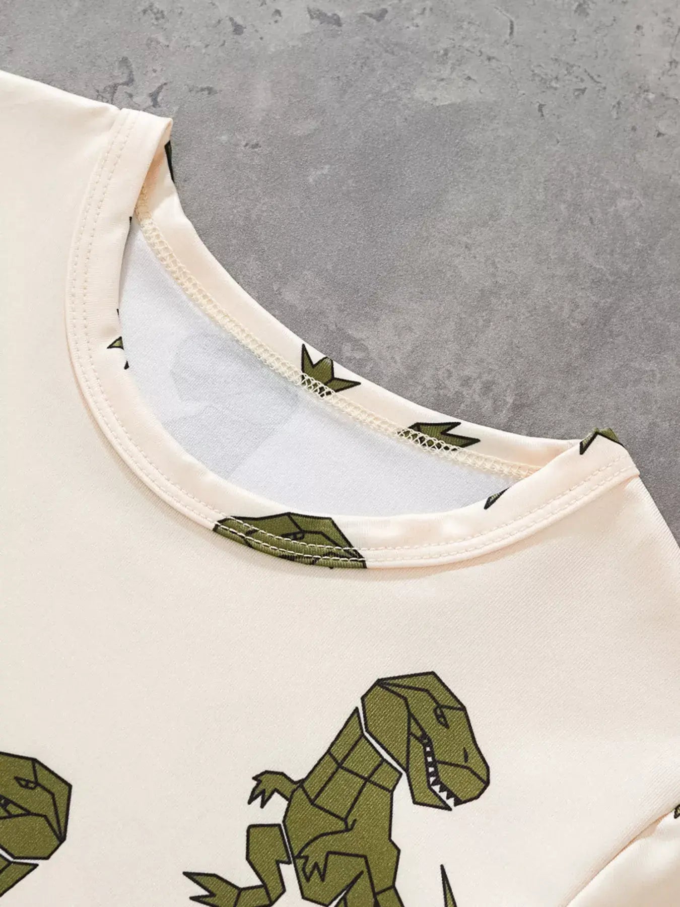 Children's Dinosaur Print Short Sleeve Tee and Shorts Set - Trendsi - Flyclothing LLC