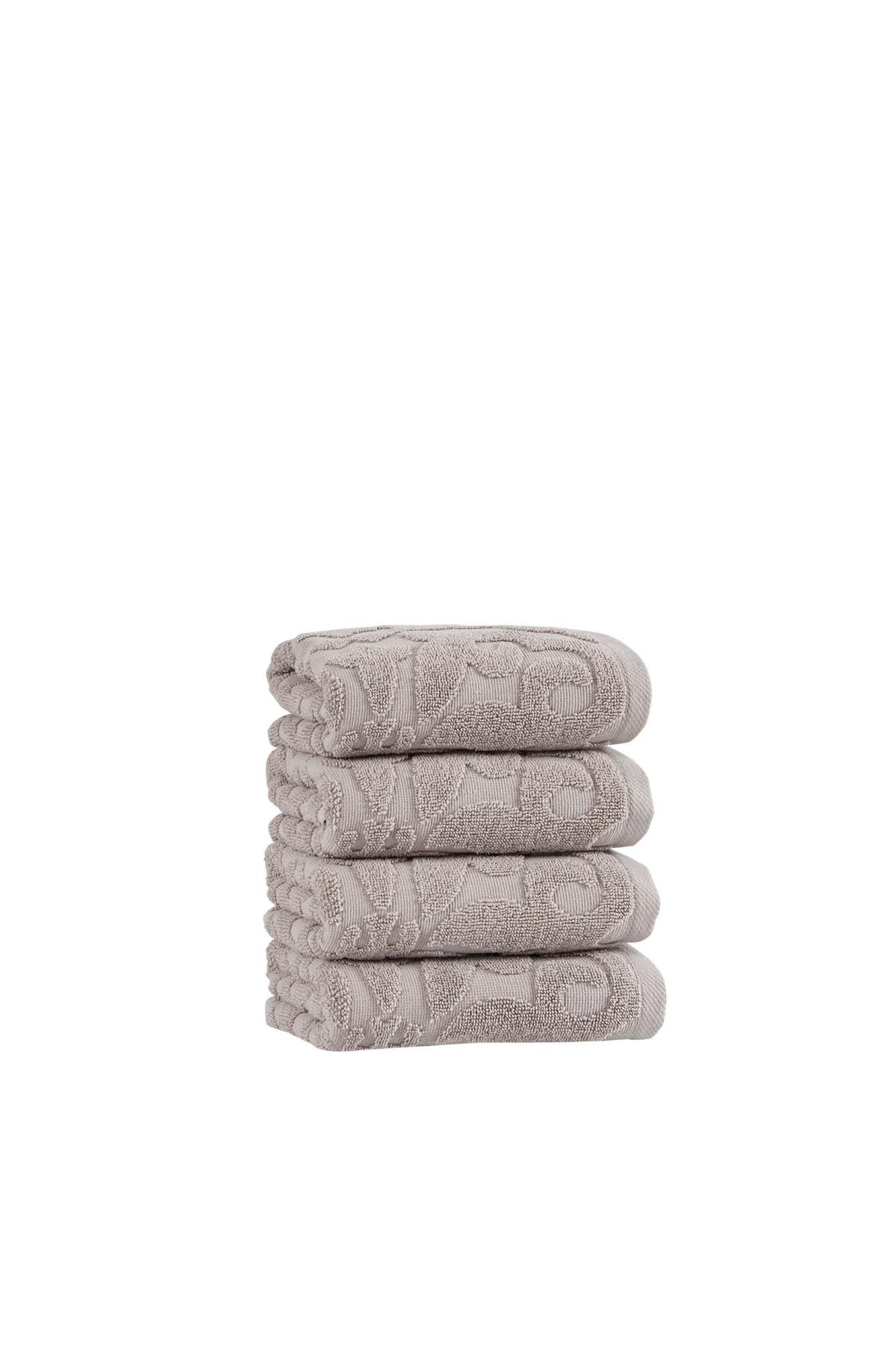 Set of Four Brown Floral Turkish Cotton 16" X 30" Hand Towels - HomeRoots - Flyclothing LLC