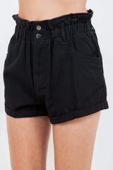 American Bazi High Waist Paper Bag Shorts - Trendsi - Flyclothing LLC