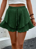 Tied Layered High Waist Shorts - Trendsi - Flyclothing LLC
