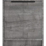 24" Gray Wood Freestanding Double Door Bathroom Vanity With White Sink - HomeRoots - Flyclothing LLC