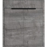 24" Gray Wood Freestanding Double Door Bathroom Vanity With White Sink - HomeRoots - Flyclothing LLC