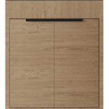 24" Brown Wood Freestanding Double Door Bathroom Vanity With White Sink - HomeRoots - Flyclothing LLC