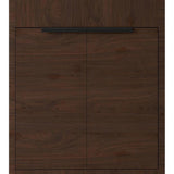 24" Brown Wood Freestanding Double Door Bathroom Vanity With White Sink - HomeRoots - Flyclothing LLC