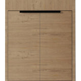 24" Brown Wood Freestanding Double Door Bathroom Vanity With White Sink - HomeRoots - Flyclothing LLC