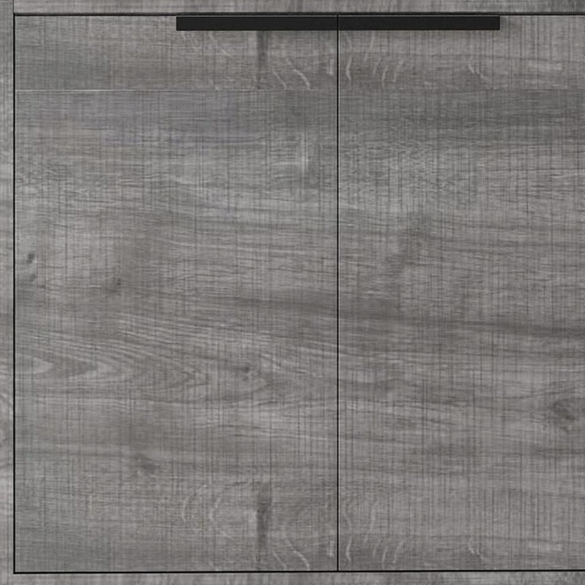 30" Gray Wood Freestanding Double Door Bathroom Vanity With White Sink - HomeRoots - Flyclothing LLC