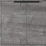 30" Gray Wood Freestanding Double Door Bathroom Vanity With White Sink - HomeRoots - Flyclothing LLC