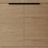 30" Brown Wood Freestanding Double Door Bathroom Vanity With White Sink - HomeRoots - Flyclothing LLC