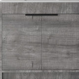 36" Gray Wood Freestanding Double Door Bathroom Vanity With White Sink - HomeRoots - Flyclothing LLC