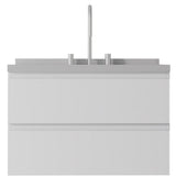 30" White Wood Floating Bathroom Vanity With Sink And Two Drawers - HomeRoots - Flyclothing LLC