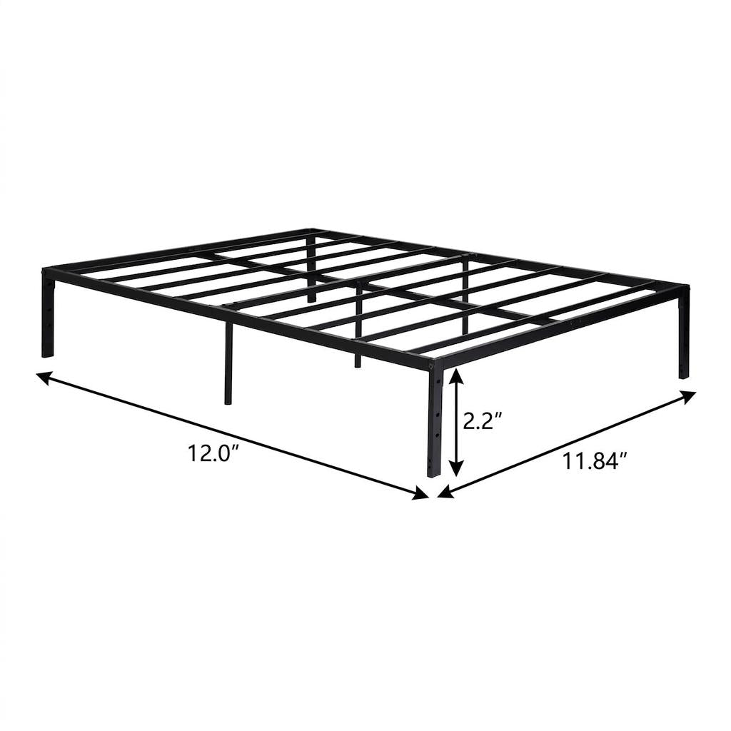 Black Steel Full Bed Frame - HomeRoots - Flyclothing LLC