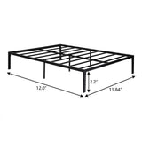 Black Steel Full Bed Frame - HomeRoots - Flyclothing LLC