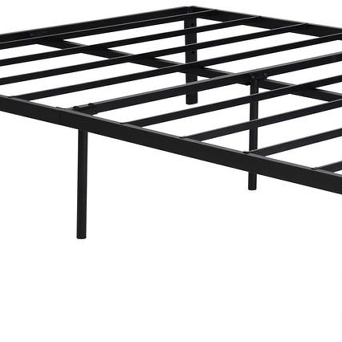 Black Steel Full Bed Frame - HomeRoots - Flyclothing LLC