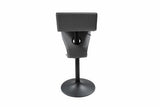 Gray And Black Faux Leather And Steel Low Back Adjustable Height Swivel Bar Chair - HomeRoots - Flyclothing LLC