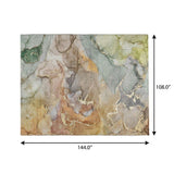 9' X 12' Beige And Taupe Abstract Shag Washable Area Rug With UV Protection - HomeRoots - Flyclothing LLC