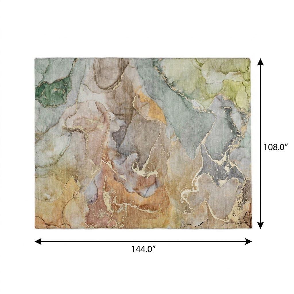 9' X 12' Beige And Taupe Abstract Shag Washable Area Rug With UV Protection - HomeRoots - Flyclothing LLC