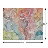 8' X 10' Blue And Teal Abstract Shag Washable Area Rug With UV Protection - HomeRoots - Flyclothing LLC