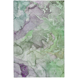 3' X 5' Green And Gray Abstract Shag Washable Area Rug With UV Protection - HomeRoots - Flyclothing LLC