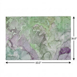 3' X 5' Green And Gray Abstract Shag Washable Area Rug With UV Protection - HomeRoots - Flyclothing LLC