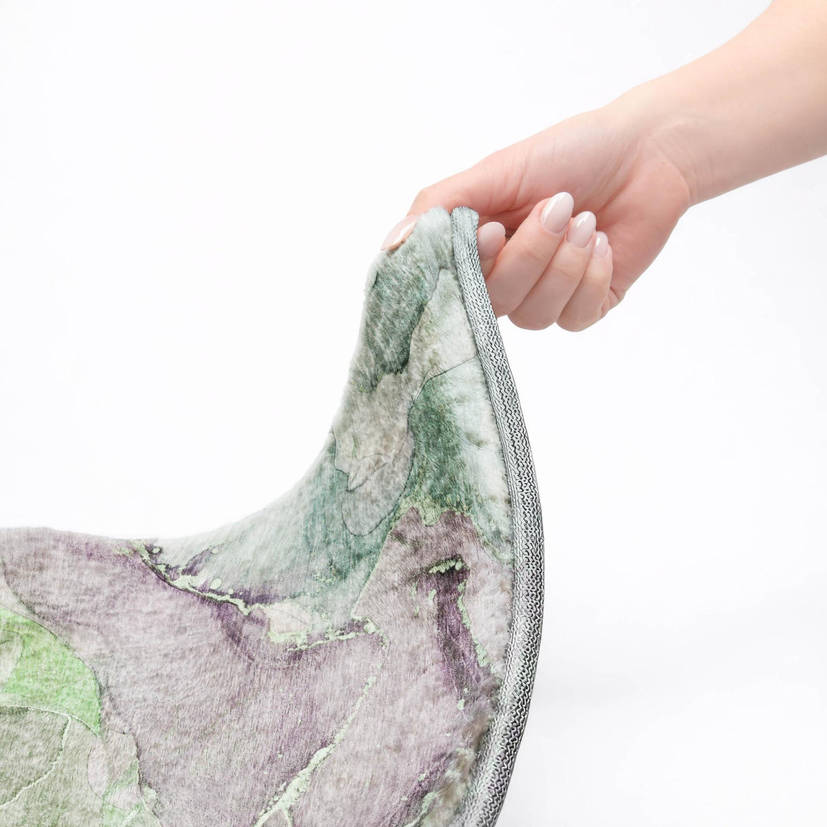 5' X 8' Green And Gray Abstract Shag Washable Area Rug With UV Protection - HomeRoots - Flyclothing LLC