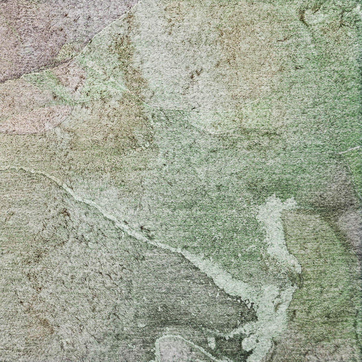 5' X 8' Green And Gray Abstract Shag Washable Area Rug With UV Protection - HomeRoots - Flyclothing LLC