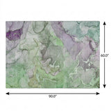 5' X 8' Green And Gray Abstract Shag Washable Area Rug With UV Protection - HomeRoots - Flyclothing LLC