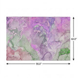 5' X 8' Purple And Green Abstract Shag Washable Area Rug With UV Protection - HomeRoots - Flyclothing LLC