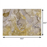 5' X 8' Taupe And Gray Abstract Shag Washable Area Rug With UV Protection - HomeRoots - Flyclothing LLC