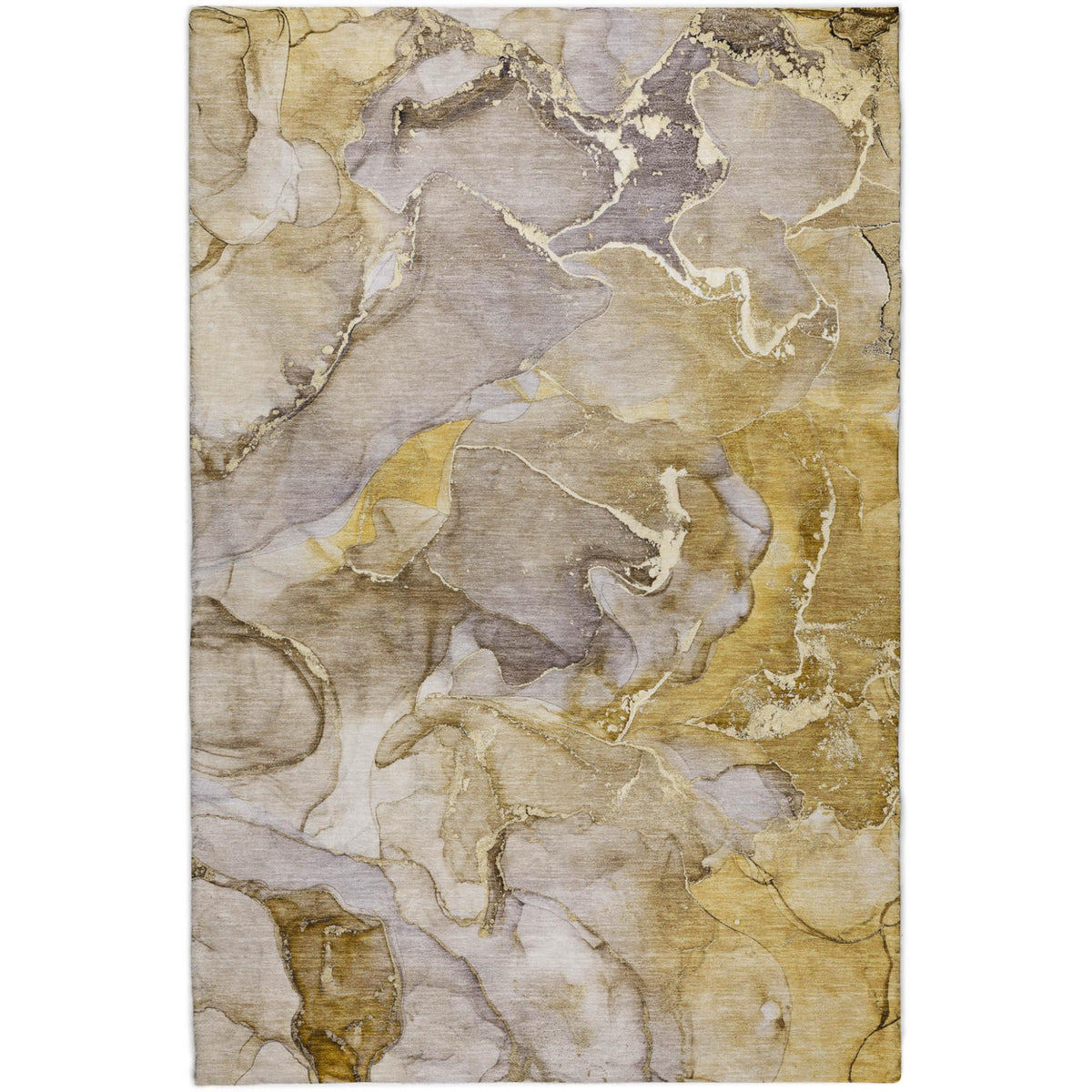 9' X 12' Taupe And Gray Abstract Shag Washable Area Rug With UV Protection - HomeRoots - Flyclothing LLC