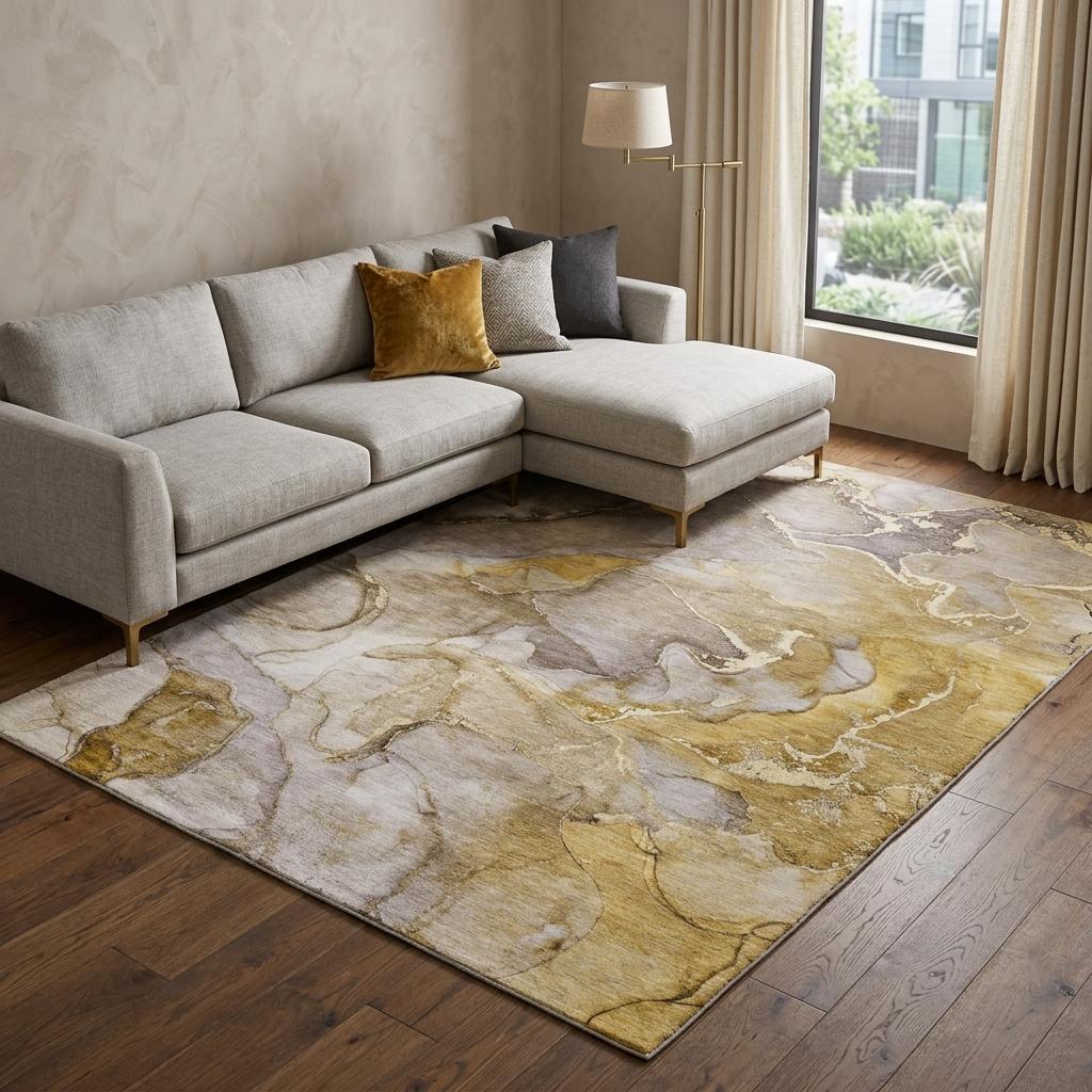 10' X 14' Taupe And Gray Abstract Shag Washable Area Rug With UV Protection - HomeRoots - Flyclothing LLC