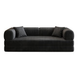 79" Black Corduroy Modular Sleeper Sofa - HomeRoots - Flyclothing LLC
