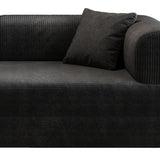 79" Black Corduroy Modular Sleeper Sofa - HomeRoots - Flyclothing LLC