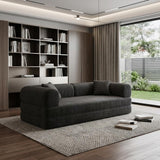 79" Black Corduroy Modular Sleeper Sofa - HomeRoots - Flyclothing LLC