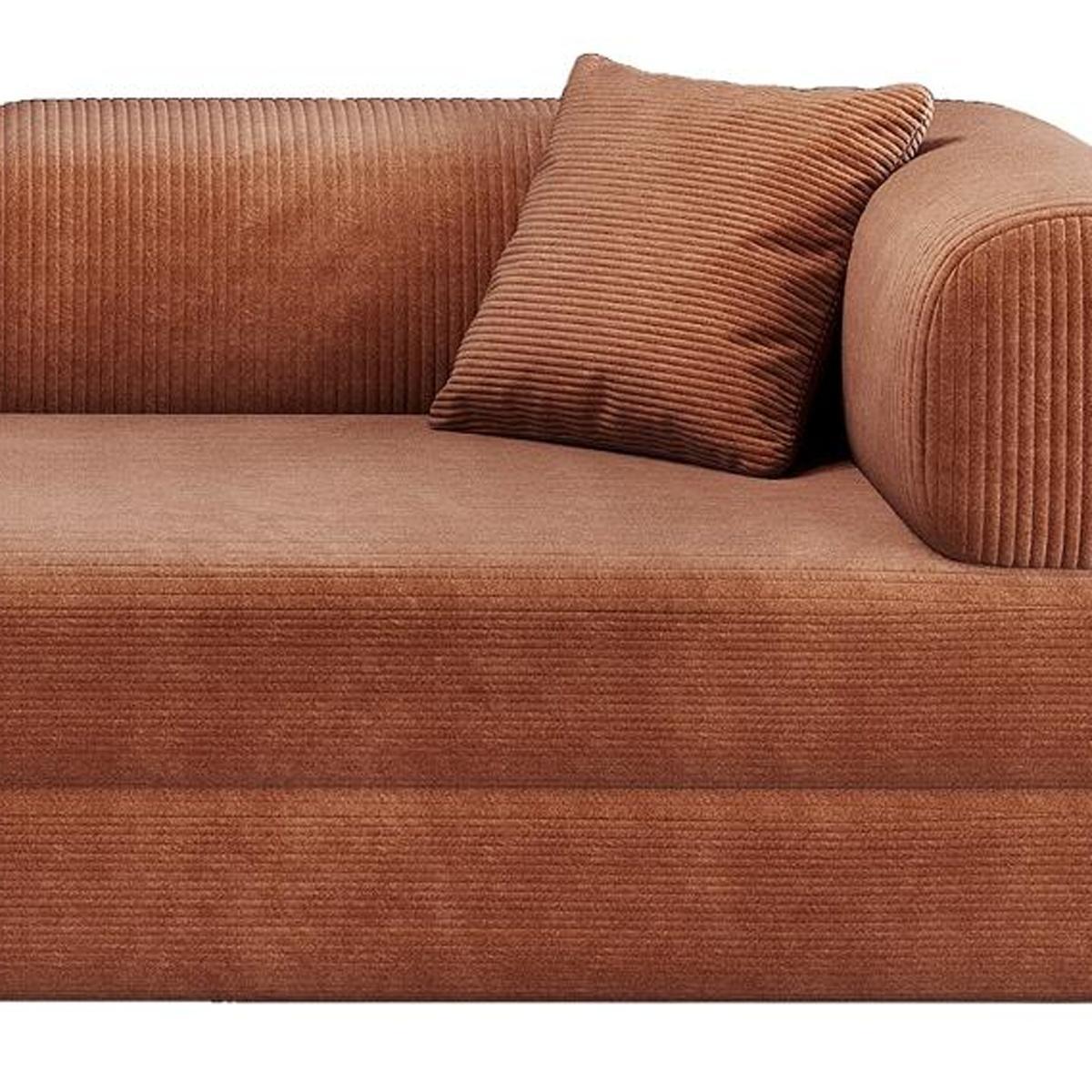 79" Brown Corduroy Convertible Futon Sleeper Sofa - HomeRoots - Flyclothing LLC
