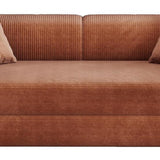 79" Brown Corduroy Convertible Futon Sleeper Sofa - HomeRoots - Flyclothing LLC