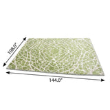 9' X 12' Green And Ivory Geometric Shag Washable Area Rug With UV Protection - HomeRoots - Flyclothing LLC