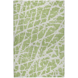 9' X 12' Green And Ivory Geometric Shag Washable Area Rug With UV Protection - HomeRoots - Flyclothing LLC