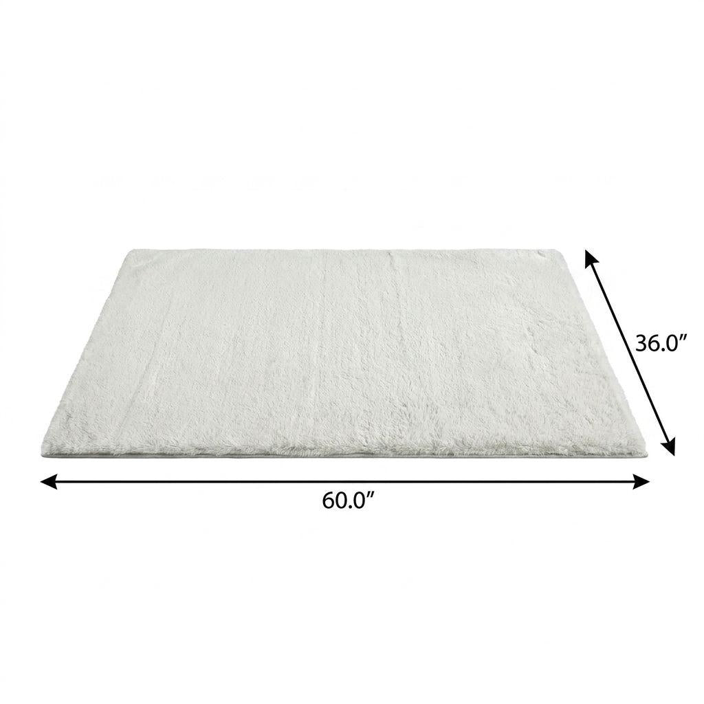 3' X 5' Beige And Ivory Abstract Shag Washable Area Rug With UV Protection - HomeRoots - Flyclothing LLC