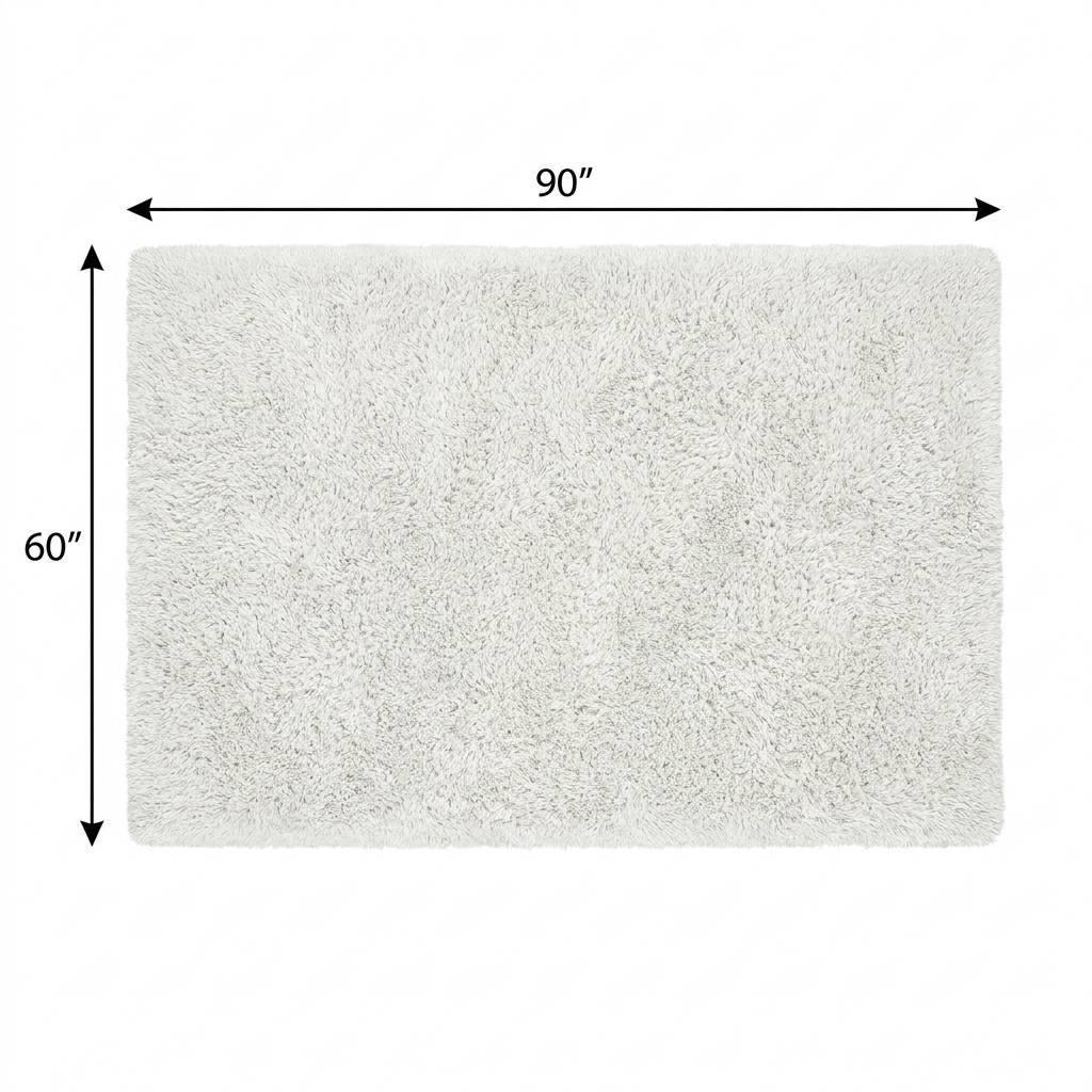 5' X 8' Beige And Ivory Abstract Shag Washable Area Rug With UV Protection - HomeRoots - Flyclothing LLC