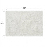 5' X 8' Beige And Ivory Abstract Shag Washable Area Rug With UV Protection - HomeRoots - Flyclothing LLC
